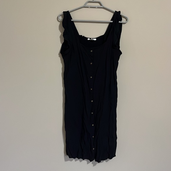 Black rip zone button up dress - Picture 4 of 10